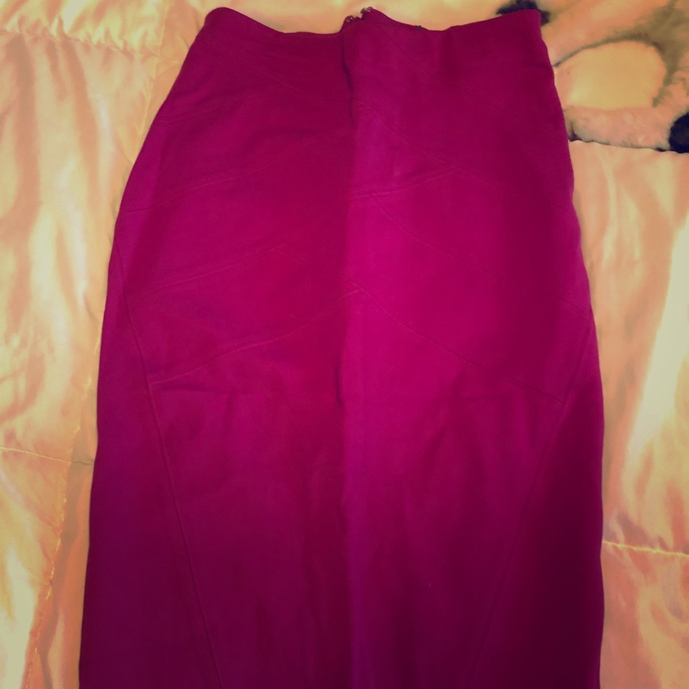 Express pink midi skirt